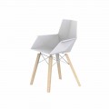 Design Lounge Armchair in Polypropylene and Wood - Faz Wood by Vondom
