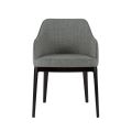 Lounge armchair in different fabrics and solid wood Made in Italy - Evy