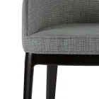 Lounge armchair in different fabrics and solid wood Made in Italy - Evy Viadurini
