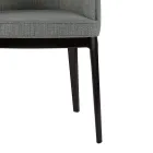 Lounge armchair in different fabrics and solid wood Made in Italy - Evy Viadurini