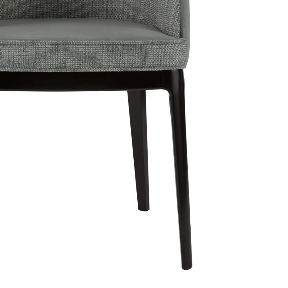 Lounge armchair in different fabrics and solid wood Made in Italy - Evy Viadurini