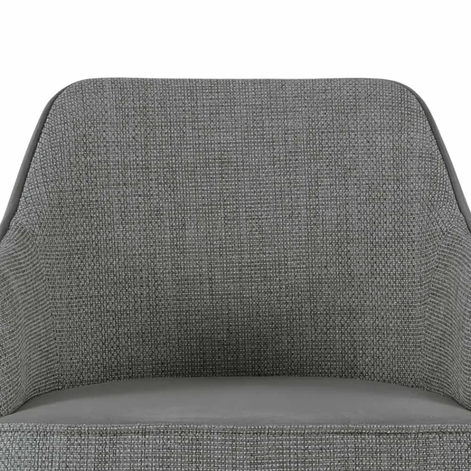 Lounge armchair in different fabrics and solid wood Made in Italy - Evy Viadurini
