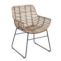 Lounge armchair in Kubù Rattan and Iron Structure - Slide