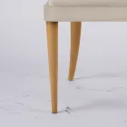 Lounge Armchair in Fabric and Solid Wood Made in Italy - Jordi Viadurini