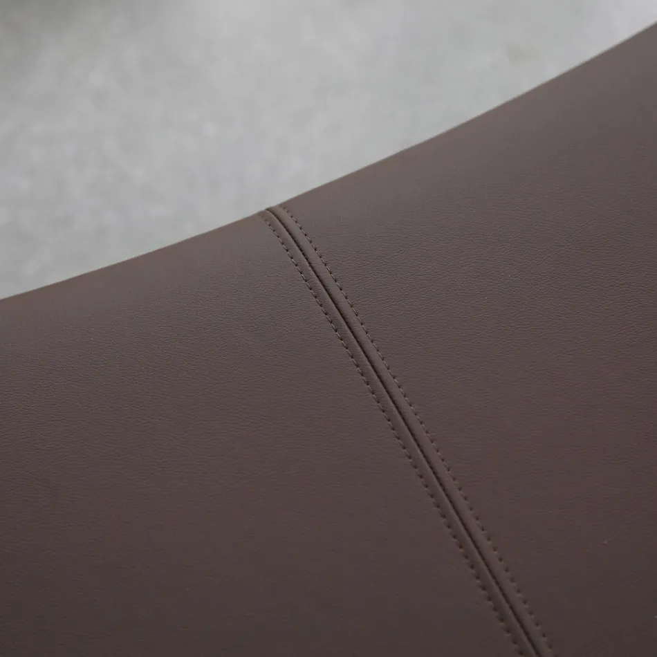 Metal armchair and eco-leather seat Made in Italy - Mint Viadurini