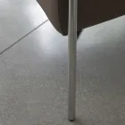 Metal armchair and eco-leather seat Made in Italy - Mint Viadurini