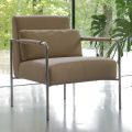 Metal armchair and eco-leather seat Made in Italy - Mint
