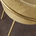 Metal armchair and seat in recycled fabric Made in Italy - Sage Viadurini