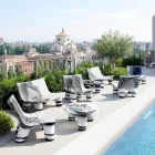 Lounge chair black and white Slide Low Lita Anniversary made Italy Viadurini