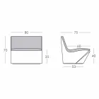 Design lounge armchair Slide Kami Colored Ichi made in Italy Viadurini