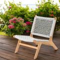 Outdoor Relax Armchair in Teak and Rope Weaving - Arjuna