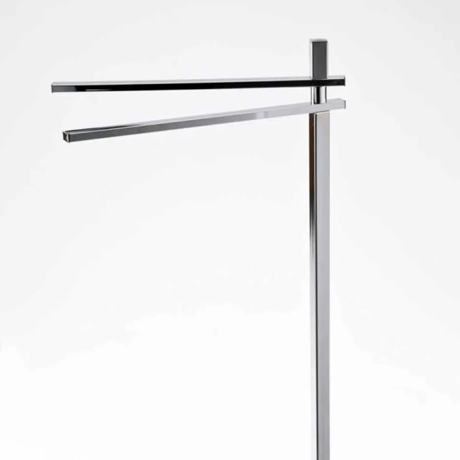 Modern Towel Rack with 2 Iron Arms Made in Italy - Cali Viadurini