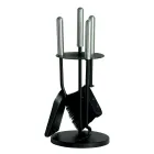 Tool Holder with 3 Metal Tools in Different Finishes Made in Italy - Darbuka Viadurini