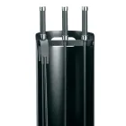 Tool Holder with 3 Metal Fireplace Tools Made in Italy - Bazar Viadurini