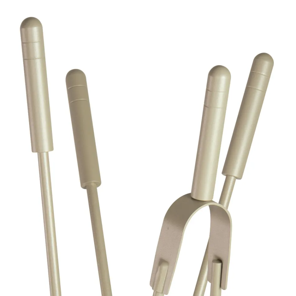 Tool Holder with 4 Fireplace Care Tools Made in Italy - Fakir Viadurini