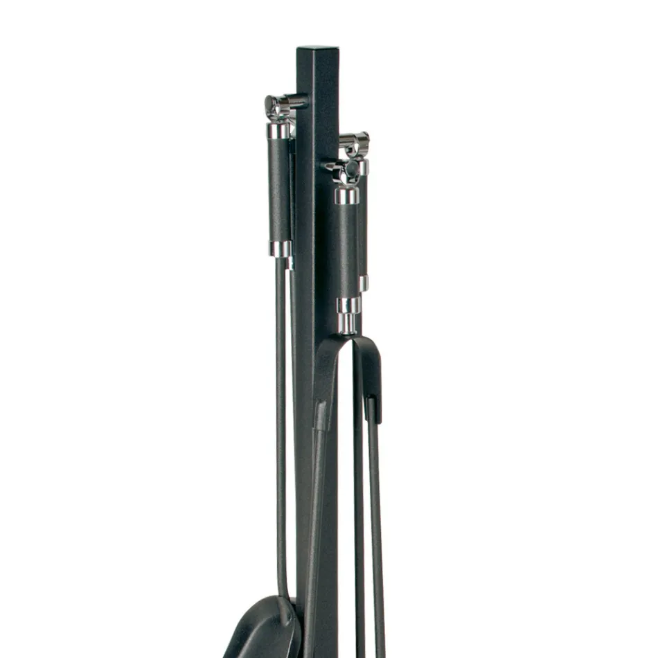 Tool holder with hook, clamp, dustpan and brush Made in Italy - Geisha Viadurini