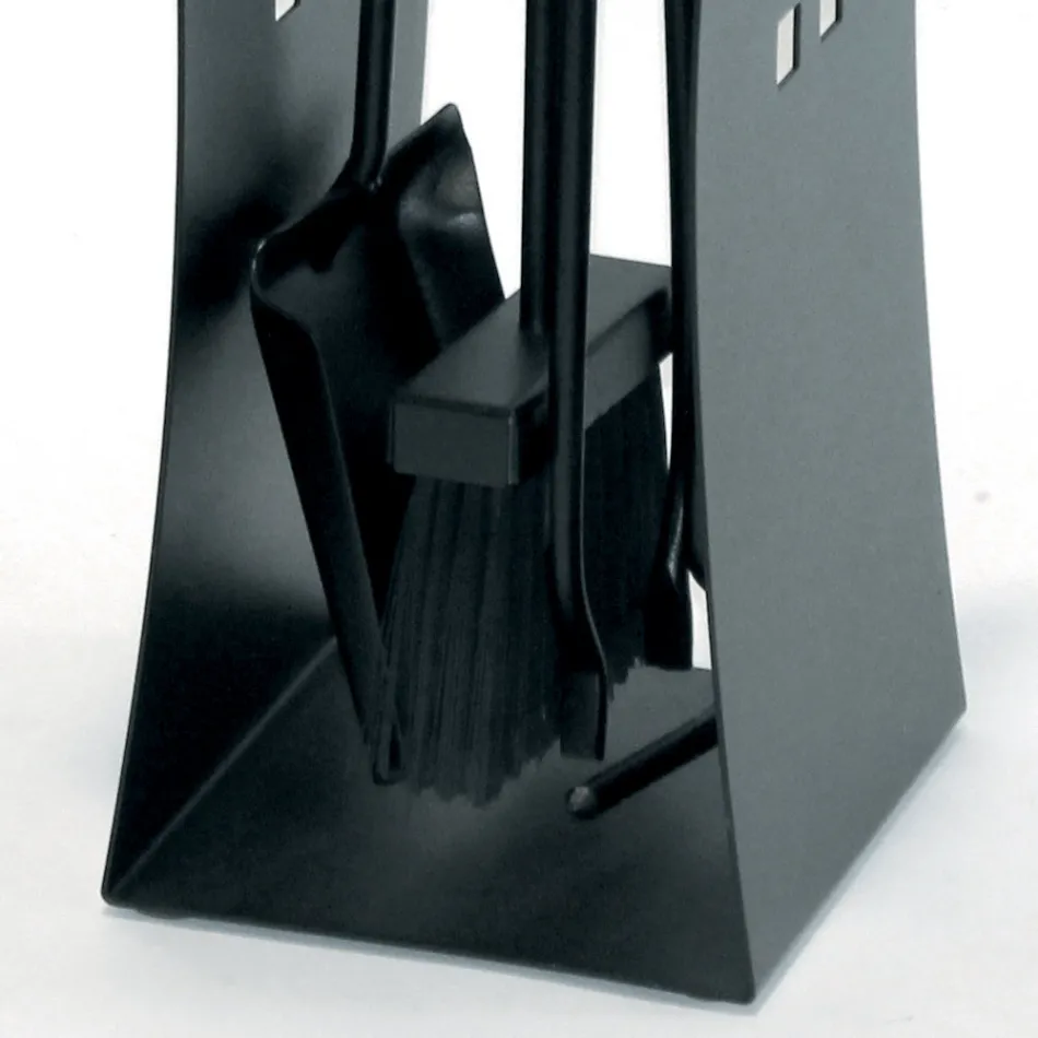 Tool holder with modern queues in metal and 4 tools made in Italy - Maiko Viadurini