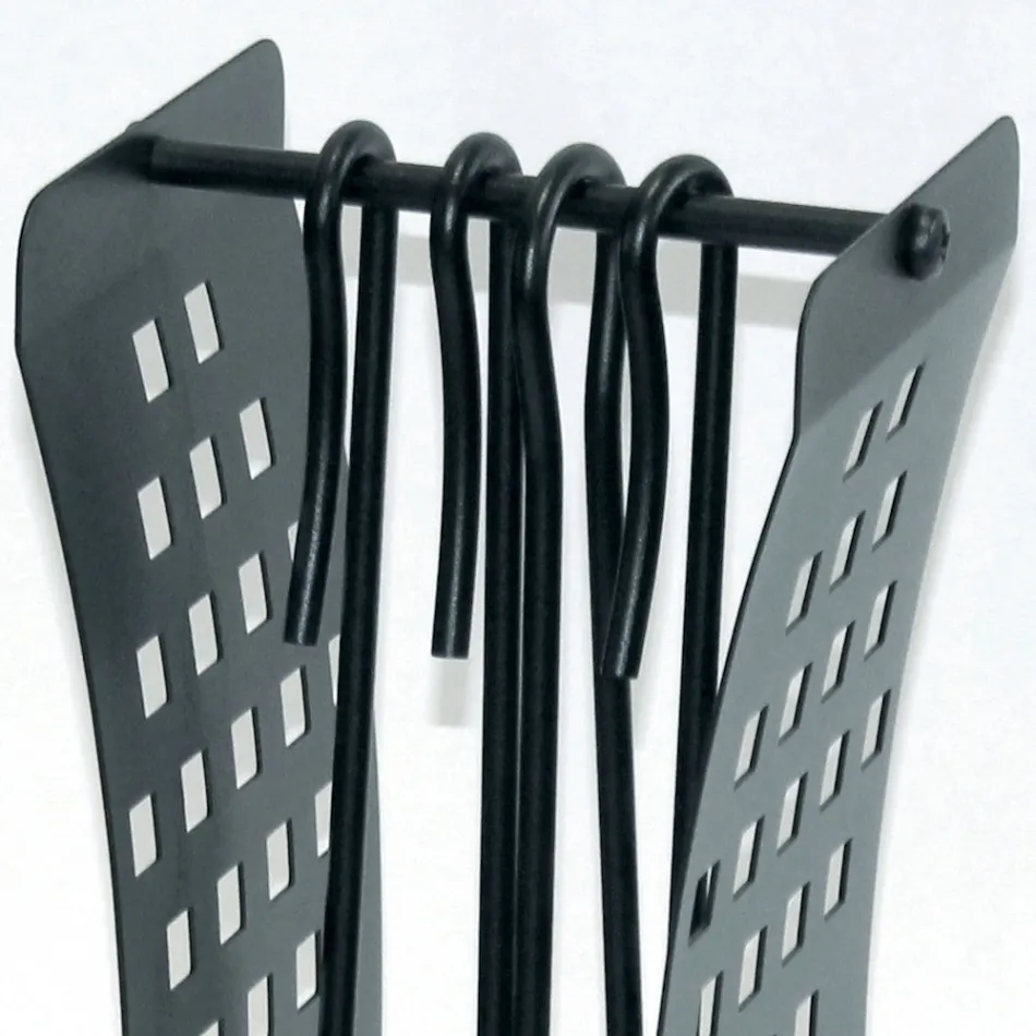 Tool holder with modern queues in metal and 4 tools made in Italy - Maiko Viadurini