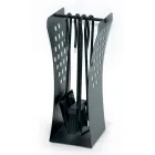 Tool holder with modern queues in metal and 4 tools made in Italy - Maiko Viadurini