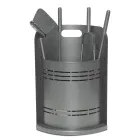 Fixed Tool Holder with 4 Tools for the Fireplace Made in Italy - Bonsai Viadurini