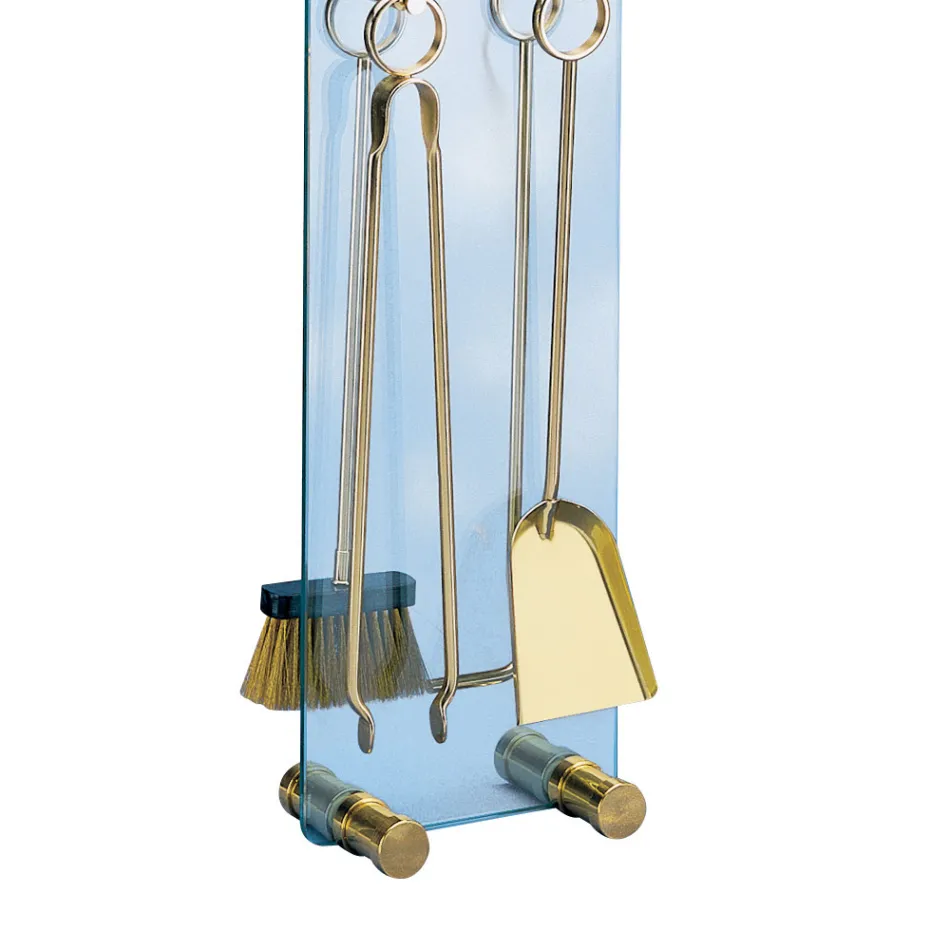 Tempered Crystal Tool Holder with 4 Accessories Made in Italy - Zebra Viadurini