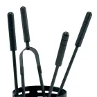 Fireplace Tool Holder with 4 Tools Included Made in Italy - Merlo Viadurini