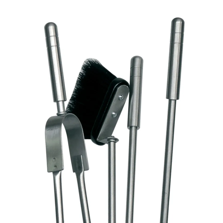 Fireplace Tool Holder with 4 Tools Included Made in Italy - Merlo Viadurini