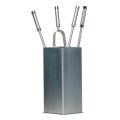 Square Tool Holder in Stainless Steel and 4 Accessories Made in Italy - Iena