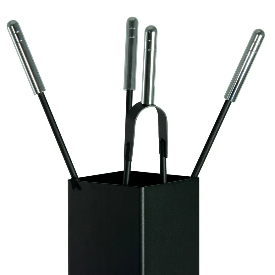 Square Metal Tool Holder and 4 Accessories Made in Italy - Iena Viadurini