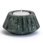 Candle Holder in Satin Marble Various Design Finishes 2 Pieces - Cirotto Viadurini