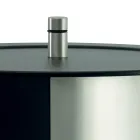 Pellet Holder with Wheels and Lid Made of Metal Made in Italy - Stork Viadurini