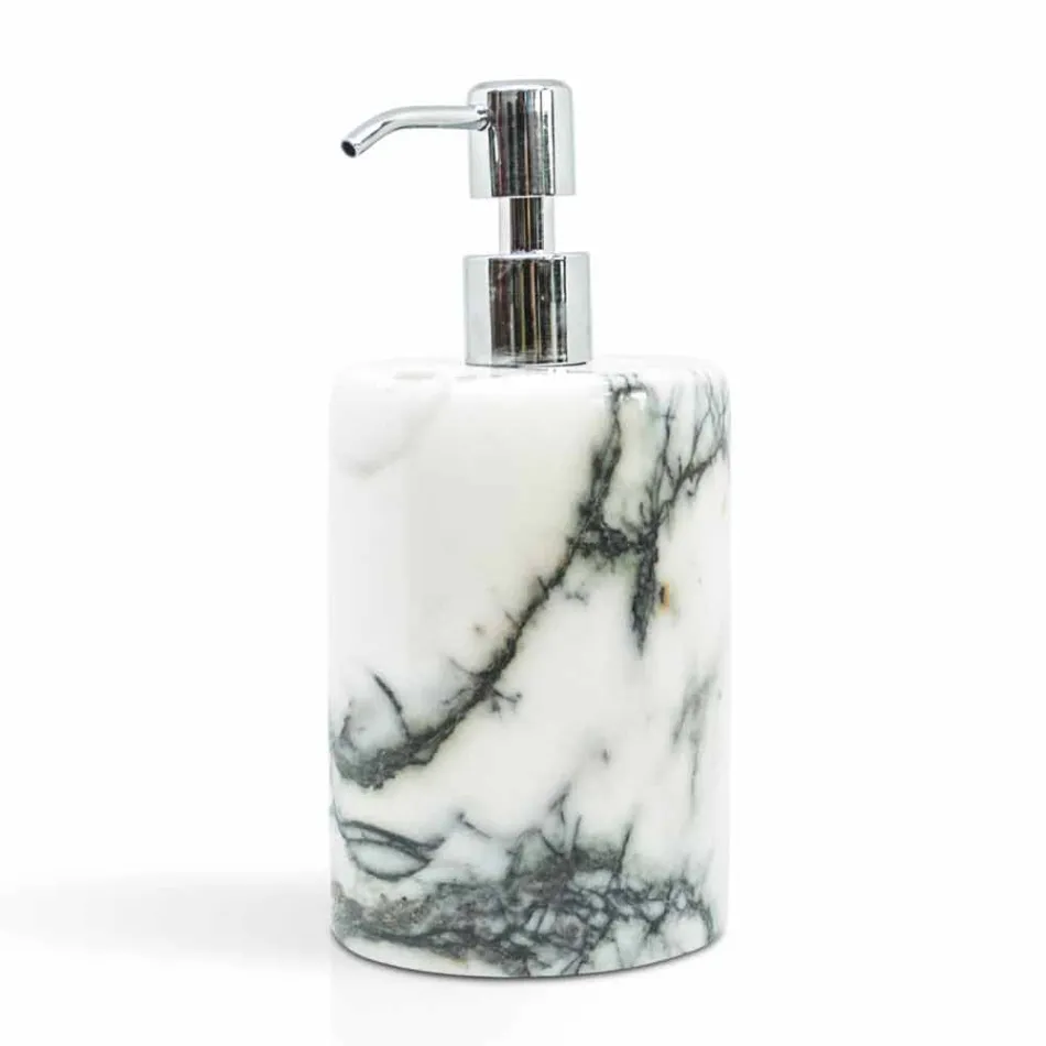 Bathroom Soap Holder in Paonazzo Marble of Made in Italy Design - Curt Viadurini
