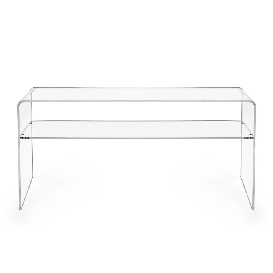 Lounge TV Stand in Transparent Plexiglass Made in Italy - Giuliette Viadurini