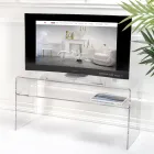 Lounge TV Stand in Transparent Plexiglass Made in Italy - Giuliette Viadurini