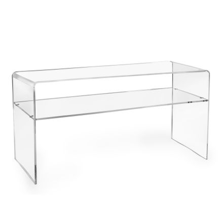 Lounge TV Stand in Transparent Plexiglass Made in Italy - Giuliette Viadurini