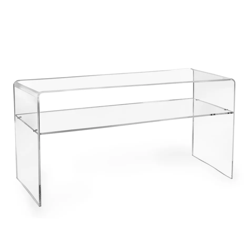 Lounge TV Stand in Transparent Plexiglass Made in Italy - Giuliette Viadurini