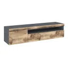 Italian Design Lounge Wooden TV Stand with Open Compartment - Suzana Viadurini