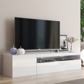 Italian Design Lounge Wooden TV Stand with Open Compartment - Suzana
