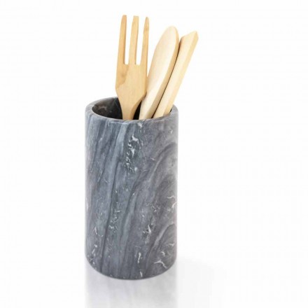 Kitchen Tool Holder in White Grey or Black Marble Made in Italy - Tulvio Viadurini