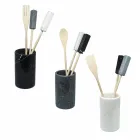 Kitchen Tool Holder in White Grey or Black Marble Made in Italy - Tulvio Viadurini