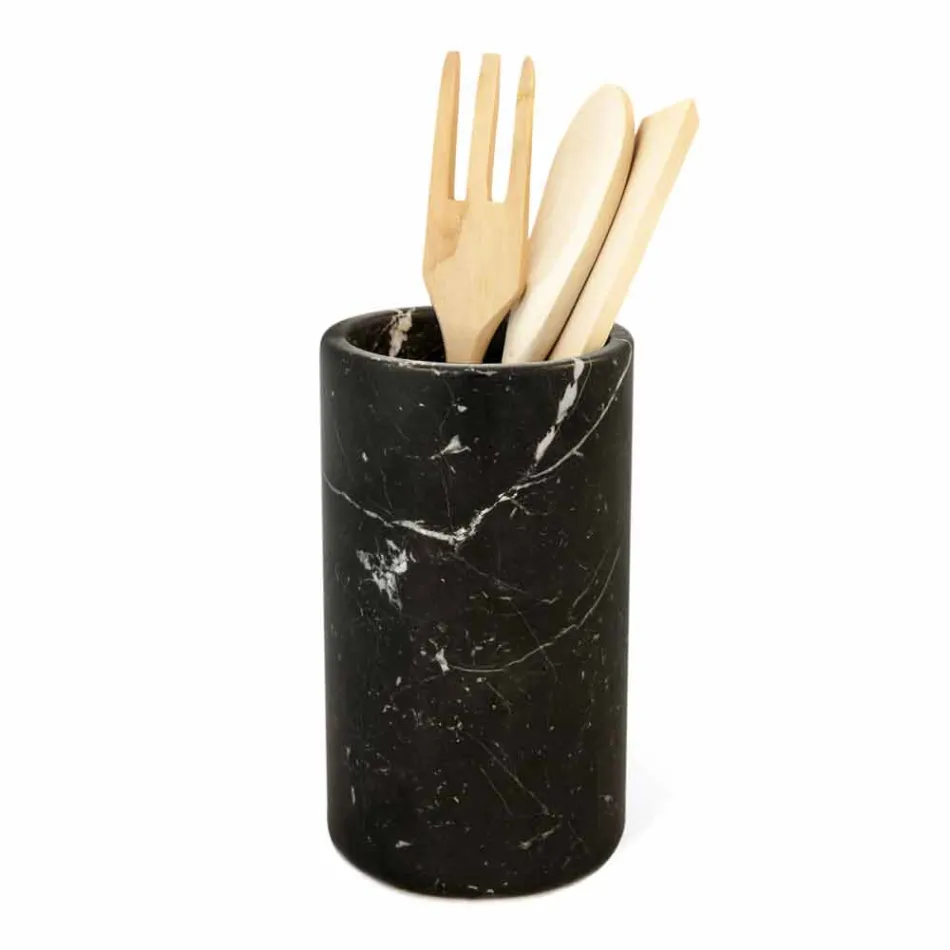 Kitchen Tool Holder in White Grey or Black Marble Made in Italy - Tulvio Viadurini