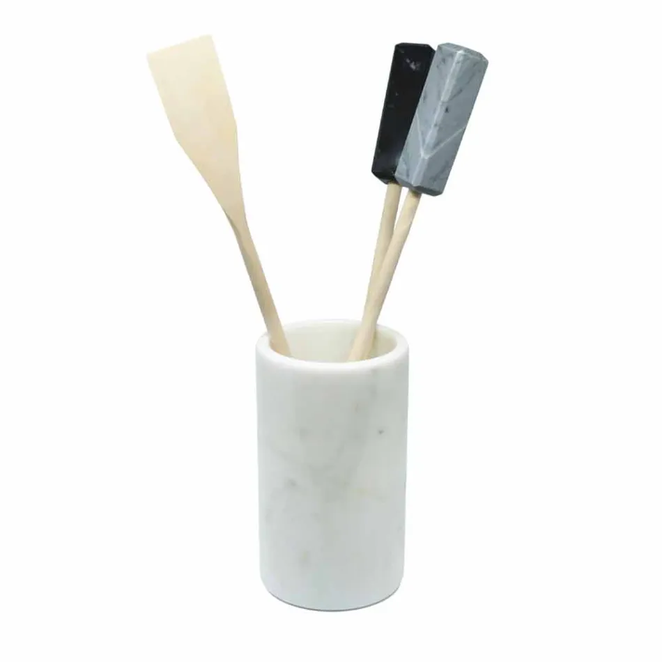 Kitchen Tool Holder in White Grey or Black Marble Made in Italy - Tulvio Viadurini