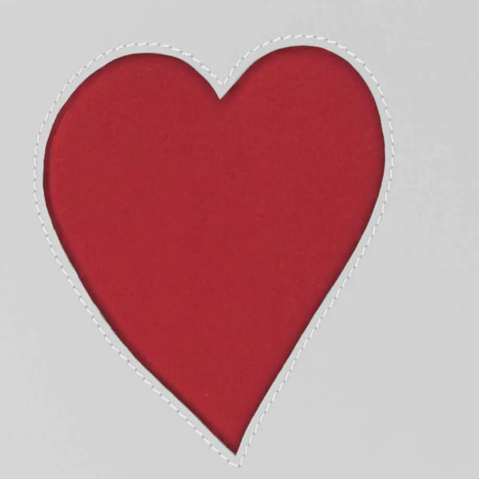 Contemporary leather laundry basket made in Italy Adele, heart insert Viadurini