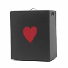Contemporary leather laundry basket made in Italy Adele, heart insert Viadurini