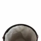 Oval laundry basket in Riky regenerated leather made in Italy Viadurini