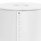 Oval laundry basket in Riky regenerated leather made in Italy Viadurini