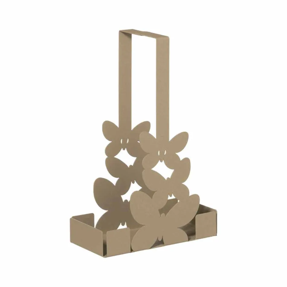 Double Cup Holder in White, Beige or Ivory Iron Made in Italy - Leiden Viadurini