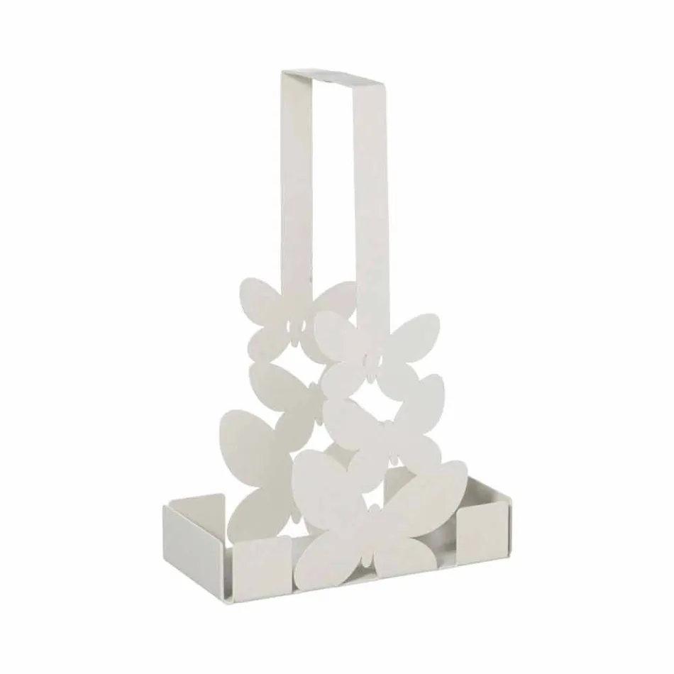 Double Cup Holder in White, Beige or Ivory Iron Made in Italy - Leiden Viadurini