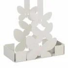 Double Cup Holder in White, Beige or Ivory Iron Made in Italy - Leiden Viadurini