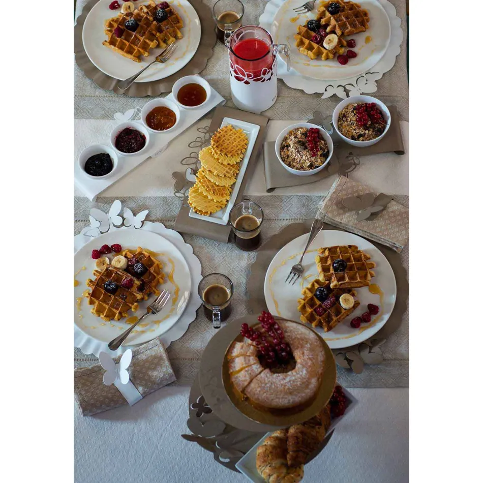 Modern Bottle Holder in White, Beige or Ivory Iron Made in Italy - Leiden Viadurini